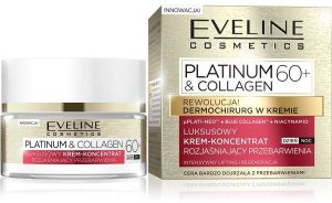 Eveline Platinum & Collagen 60+ Krem-koncentrat rozjaśniający przebarwienia na dzień i noc 50ml 1