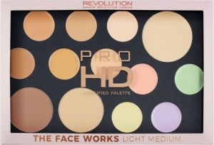 Makeup Revolution Pro HD Palette The Face Works Zestaw do makijażu twarzy light/medium 1