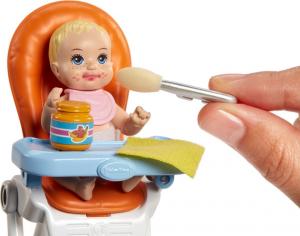 Lalka Barbie Mattel Skipper: Klub opiekunek - Opiekunka z niemowlakiem (FHY97/FHY98) 7