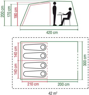 Namiot turystyczny Coleman Namiot Granite Peak 4 Grey Green (2000030286) 9