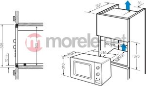Kuchenka mikrofalowa Mastercook MM 23GEX + ME4-23X 2