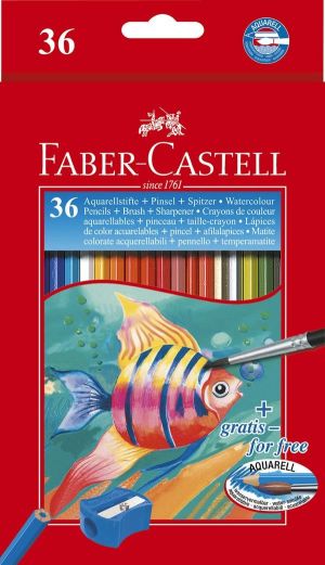 Faber-Castell Kredki Akwarelowe Z Pędzelkiem 36 Kolory Faber-Castell (114437 FC) 1