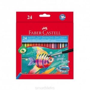 Faber-Castell Kredki Akwarelowe Z Pędzelkiem 24 Kolory Rybka Opakowanie Kartonowe Faber-Castell (114425 FC) 1