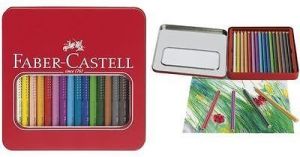 Faber-Castell Kredki Jumbo Grip Trójkątne Opakowanie Metalowe 16 Sztuk Faber-Castell (110916 FC) 1