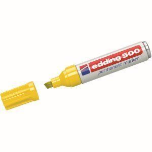 Edding Marker permanentny, ścięta końcówka, 2-7MM żółty (500/005/Z ED) 1