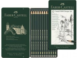 Faber-Castell Ołówek Castell 9000 Design 12 Sztuk Opakowanie Metalowe Faber-Castell (119064 FC) 1