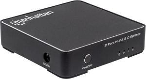 Manhattan splitter HDMI 2.0, UHD 4K, 3D, zasilanie AC (207591) 2