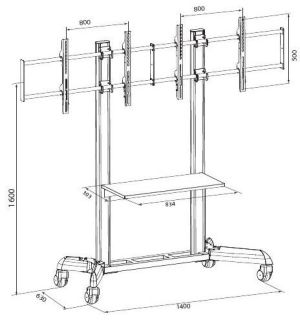 Techly Stojak podłogowy ICA-TR22 32'' - 70'' 3
