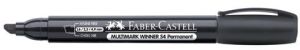 Faber-Castell Marker wodoodporny ścięta końcówka czarny 1