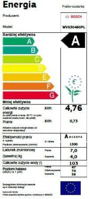 Pralko-suszarka Bosch WVG30460PL 5