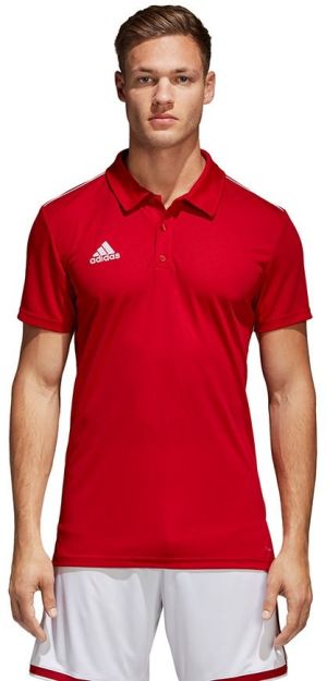 Adidas Koszulka piłkarska CORE 18 Polo czerwona r. S (CV3591) 1