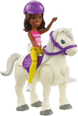 Lalka Barbie Mattel Barbie ON THE GO Lalka + kucyk FHV60 1