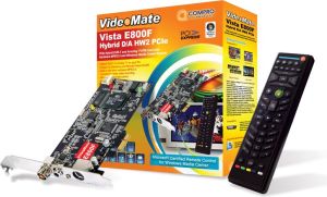 Compro VideoMate E800F Hybrid (TV analog, DVB-T,FM, MPEG2,) (karta PCI Express x 1) (E800F) 1