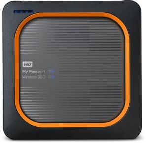 Dysk zewnętrzny SSD WD SSD My Passport Wireless 1 TB Szaro-pomarańczowy (WDBAMJ0010BGY-EESN) 1