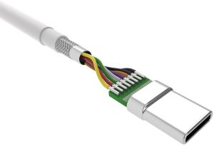 Kabel USB Silicon Power USB-A - USB-C 1 m Biały (SP1M0ASYLK10AC1W) 3