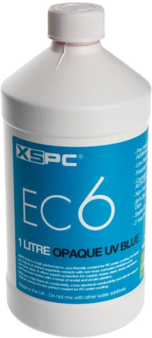 XSPC płyn chłodzący EC6 Coolant, 1L, niebieski UV (5060175589057) 1