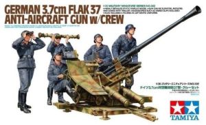 Tamiya German 3.7cm FLAK 37 Anti-Aircraft Gun w/Crew (GXP-624336) 1