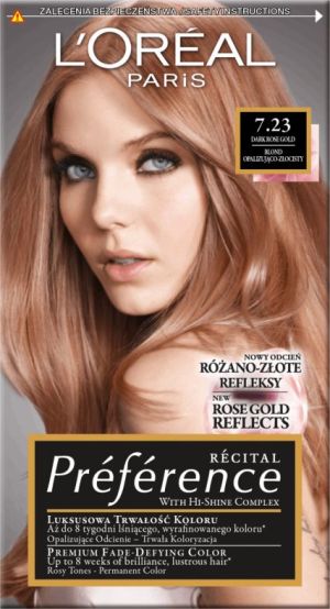 L’Oreal Paris Recital Preference Farba do włosów 7.23 Rich Rose 1