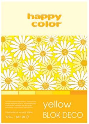 Happy Color Blok techniczny A4 20k żółty 1