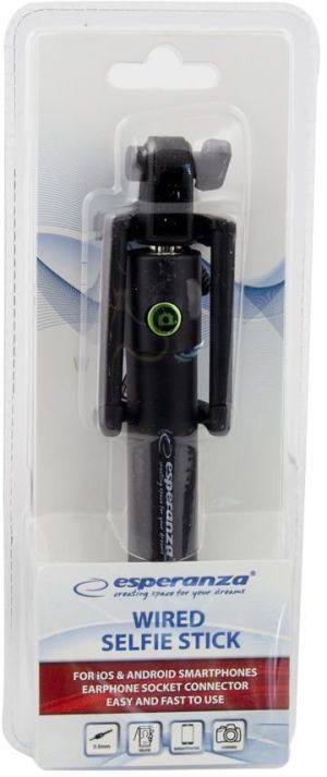 Selfie stick Esperanza EMM120KG czarno-zielony 2