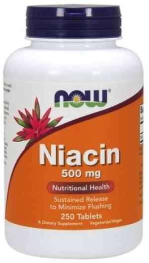 NOW Niacin 500mg TR 250 tabletek 1