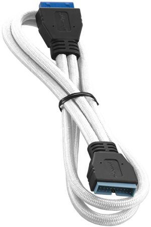 CableMod USB 19 pin - USB 20 pin, 0.5m, Biały (CM-CAB-IUS3-N50KW-R) 1