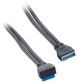 CableMod USB 19 pin - USB 20 pin, 0.5m, Czarno-biały (CM-CAB-RIU3-N50KC-R) 2