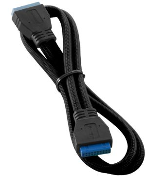 CableMod USB 19 pin - USB 20 pin, 0.5m, Czarny (CM-CAB-IUS3-N50KK-R) 1
