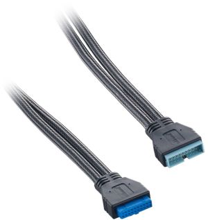 CableMod USB 19 pin - USB 19 pin, 0.5m, Czarno-biały (CM-CAB-IUS3-N50KC-R) 2