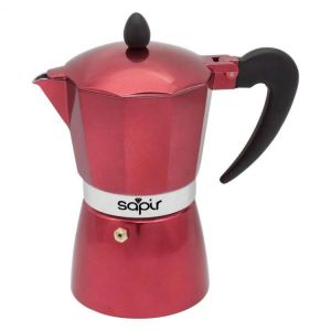 Kawiarka Sapir Kawiarka 150 ml zaparzacz do kawy 3 filiżanki SAPIR, czerwona, aluminium (SP-1173-I3R) 1