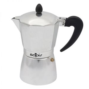 Kawiarka Sapir Kawiarka 150 ml zaparzacz do kawy 3 filiżanki SAPIR, aluminium, srebrny (SP-1173-I3) 1