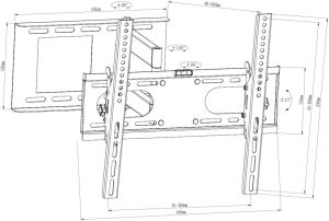 Art Uchwyt ścienny AR-86 32'' - 63'' 6