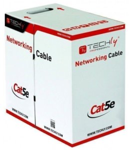 Techly Kabel Skrętka Kat 5e F/UTP Drut 305m Czarna Zewnętrzna CCA (29167) 2