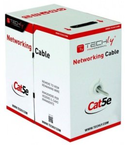 Techly Kabel Skrętka Kat 5e F/UTP Drut 305m Czarna Zewnętrzna CCA (29167) 3