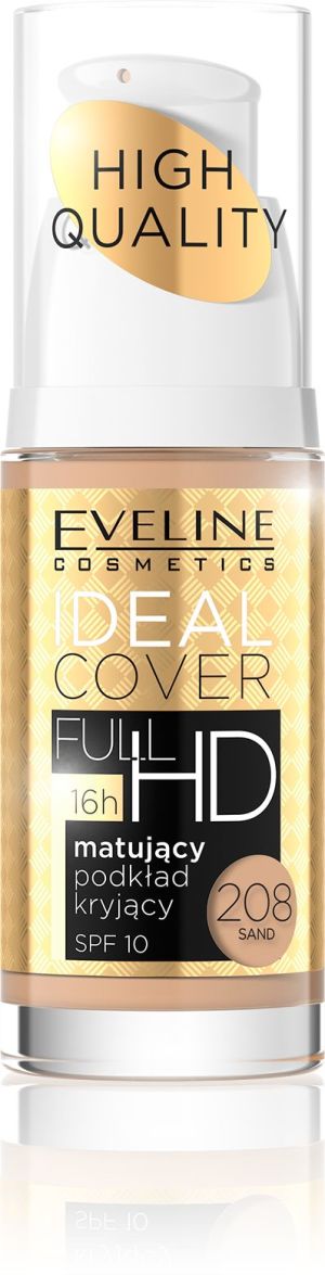 Eveline Podkład Ideal Cover Full HD matująco-kryjący nr 208 Sand 30ml 1