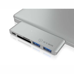 HUB USB Icy Box 1x SD 1x USB-C 1x microSD  + 2x USB-A 3.0 (IB-DK4035-C) 4