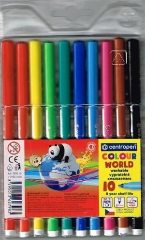 Centropen Flamastry Colour world 10 kolorów (7550/10/TP-10) 1
