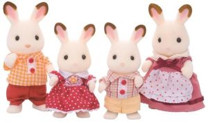 Figurka Epoch Sylvanian Families Rodzina królików z czekoladowymi uszkami (4150) 1