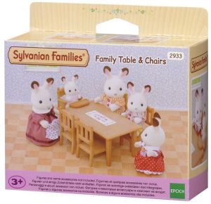 Figurka Epoch Sylvanian Families Zestaw do jadalni stół i krzesła (2933) 1