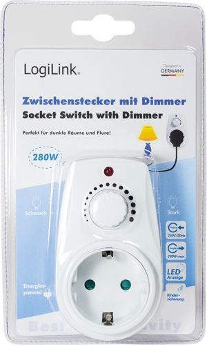 LogiLink Adapter gniazda zasilania ze ściemniaczem biały (PA0151) 3
