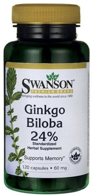 Swanson Gingko Biloba extract 60mg 30 kapsułek 1