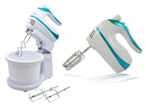 Mikser Zephyr Mikser kuchenny robot z misą obrotową 5 prędkości + funkcja turbo, 500W, 4 końcówki, niebieski (Z-1115-A) 9