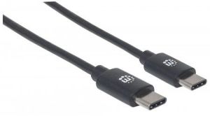 Kabel USB Manhattan USB-C - USB-C 3 m Czarny (354882) 2