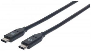Kabel USB Manhattan USB-C - USB-C 0.5 m Czarny (354899) 1