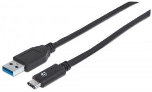 Kabel USB Manhattan USB-A - 0.5 m Czarny (354639) 1