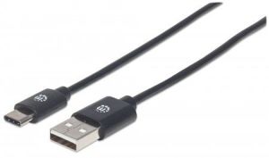 Kabel USB Manhattan USB-A - USB-C 3 m Czarny (354936) 1