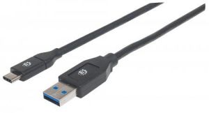 Kabel USB Manhattan USB-A - USB-C 2 m Czarny (354974) 1
