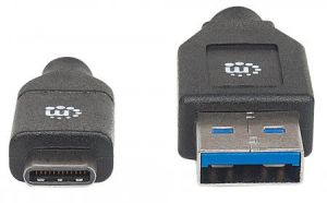 Kabel USB Manhattan USB-A - USB-C 2 m Czarny (354974) 3