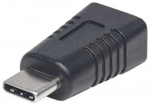Adapter USB Manhattan USB-C - miniUSB Czarny  (354677) 1