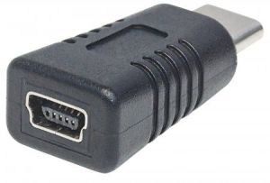 Adapter USB Manhattan USB-C - miniUSB Czarny  (354677) 5